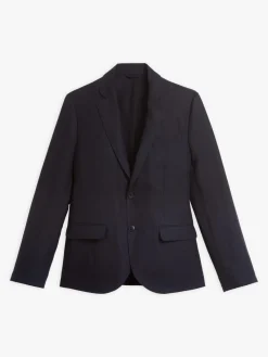 Dark Blue Linen Domino Jacket<agnès b. Cheap