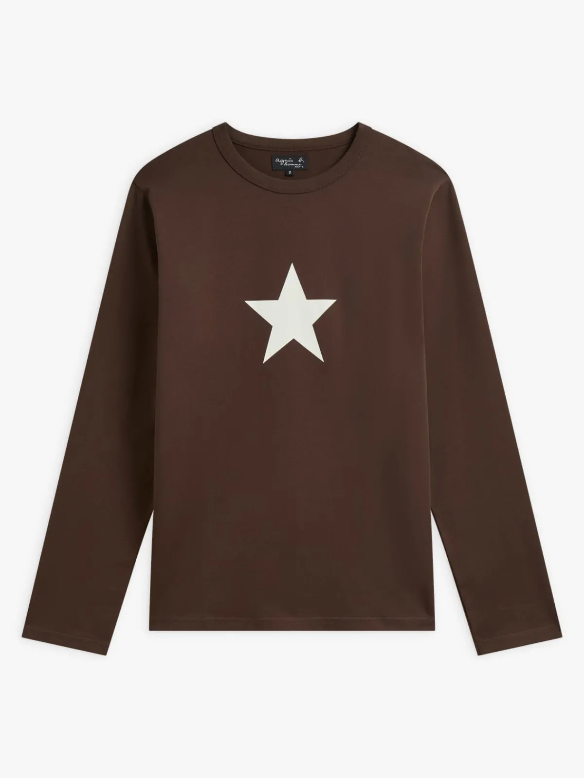 Dark Brown Cotton New Coulos T-shirt With Star<agnès b. Cheap