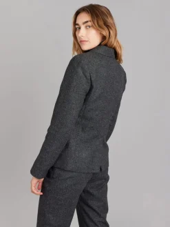 Dark Grey Tweed Wool Louisa Jacket<agnès b. Cheap