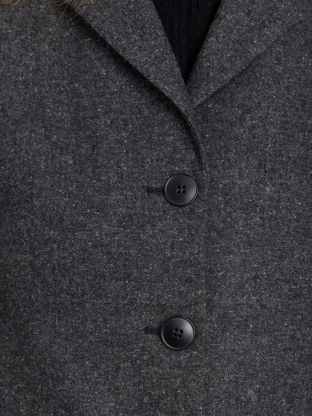 Dark Grey Tweed Wool Louisa Jacket<agnès b. Cheap
