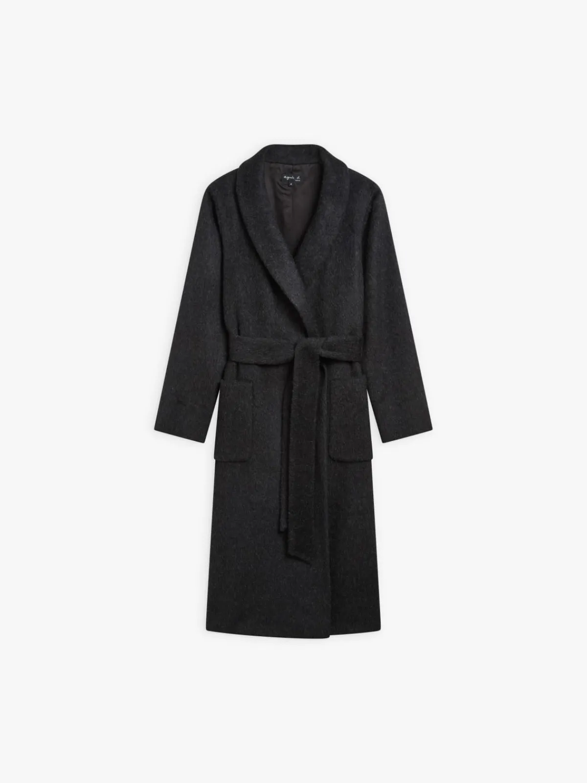 Dark Grey Wool And Alpaca Coat<agnès b. New
