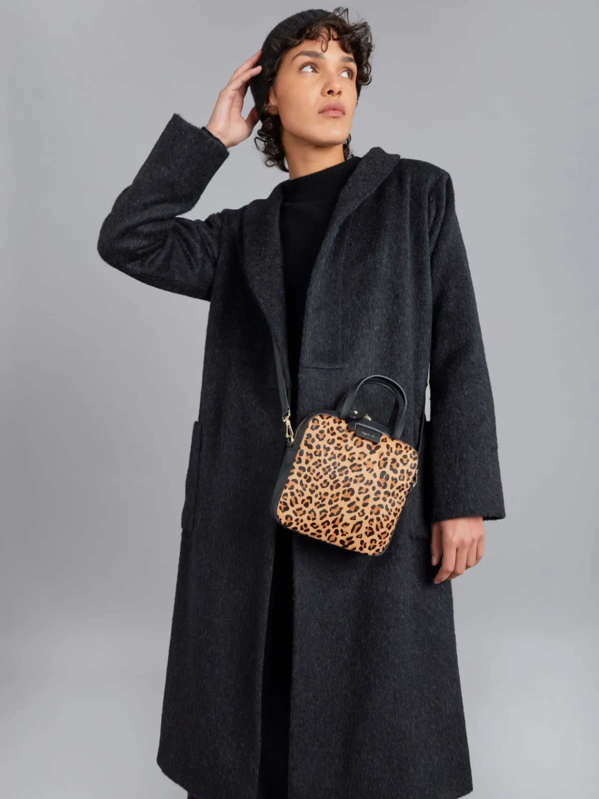 Dark Grey Wool And Alpaca Coat<agnès b. New
