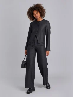 Dark Grey Wool Cesaria Jacket<agnès b. Shop