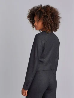Dark Grey Wool Cesaria Jacket<agnès b. Shop