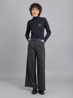 Dark Grey Wool High-waisted Ylenia Pants<agnès b. Sale