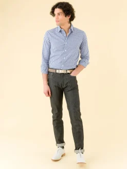 Denim Cotton Checked Shirt<agnès b. Outlet
