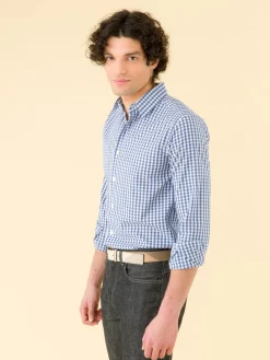 Denim Cotton Checked Shirt<agnès b. Outlet