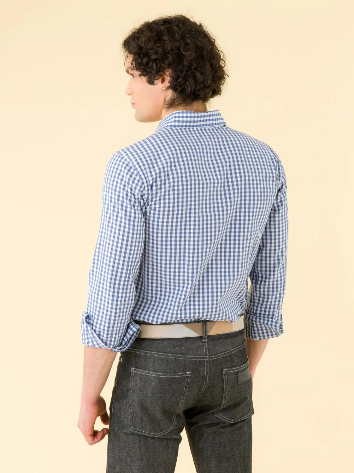 Denim Cotton Checked Shirt<agnès b. Outlet