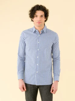 Denim Cotton Checked Shirt<agnès b. Outlet