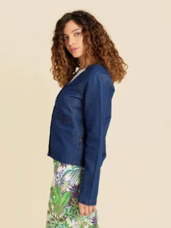 Phone Cardigan With Pearl Snaps<agnès b. Online