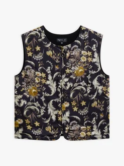 Floral Print Reversible Vest<agnès b. Shop
