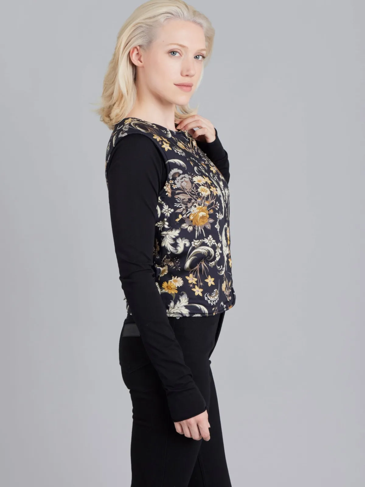 Floral Print Reversible Vest<agnès b. Shop