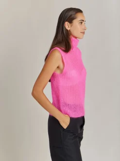 Fuchsia Mohair Declic Sweater<agnès b. Cheap