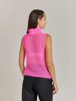 Fuchsia Mohair Declic Sweater<agnès b. Cheap
