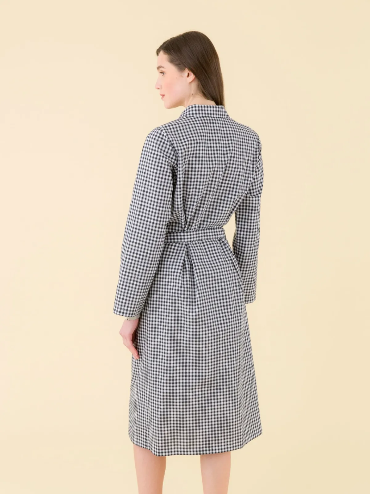 Gingham Check BB Cotton Shirt Dress<agnès b. Hot