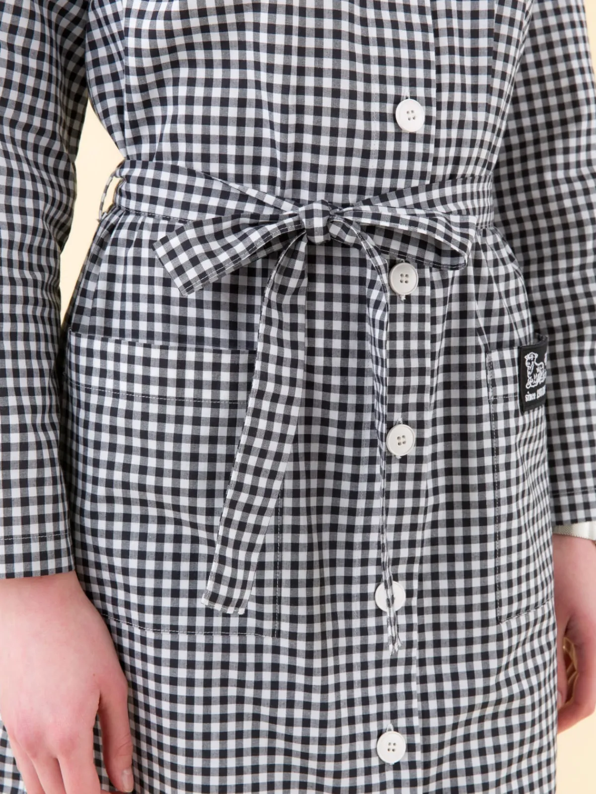 Gingham Check BB Cotton Shirt Dress<agnès b. Hot