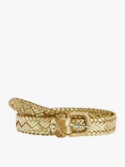 Gold Leather Jazz Belt<agnès b. Cheap