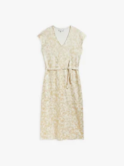 Gold Viscose Sleeveless Kita Dress<agnès b. Best