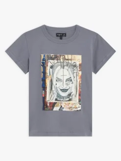 Gray Cotton Brando T-shirt With Artist LT66<agnès b. Shop
