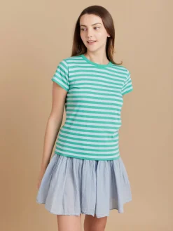Green Cotton Brando 12/12 Striped T-shirt<agnès b. Hot
