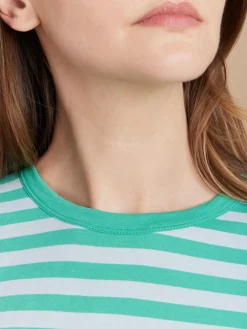 Green Cotton Brando 12/12 Striped T-shirt<agnès b. Hot