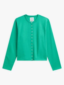 Green Le Classique Fleece Snap Cardigan<agnès b. Flash Sale