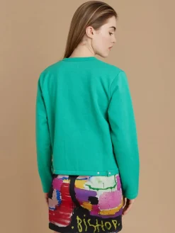 Green Le Classique Fleece Snap Cardigan<agnès b. Flash Sale