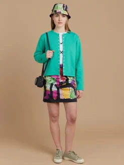 Green Le Classique Fleece Snap Cardigan<agnès b. Flash Sale