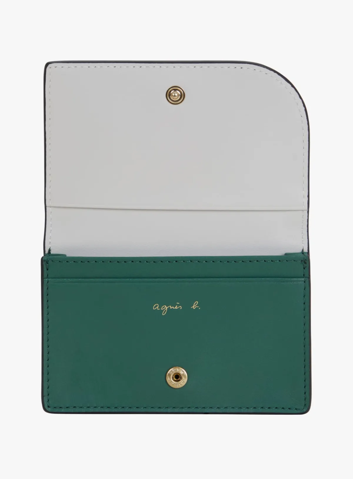 Green Leather Card Case<agnès b. Best Sale