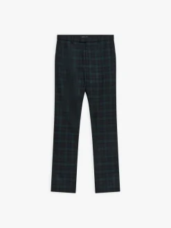 Green Wool Checked Fergie Pants<agnès b. New