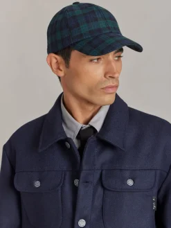 Green Wool Checked Nils Cap<agnès b. Best Sale