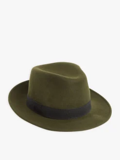 Green Wool Gianni Fedora Hat<agnès b. Clearance