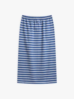 Grey And Blue Cotton 12x12 Striped Tuyau Skirt<agnès b. Best Sale