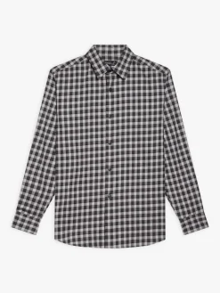 Grey Cotton Andy Checked Shirt<agnès b. Store