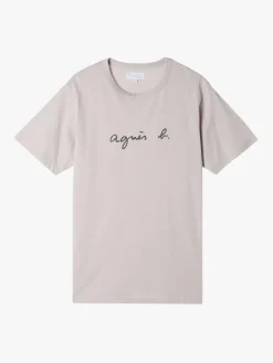 Grey Cotton Brando T-shirt With Logo<agnès b. Best Sale