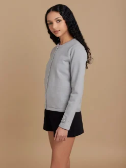 Grey Cotton Fleece Rosana Snap Cardigan<agnès b. Sale