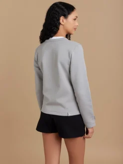 Grey Cotton Fleece Rosana Snap Cardigan<agnès b. Sale