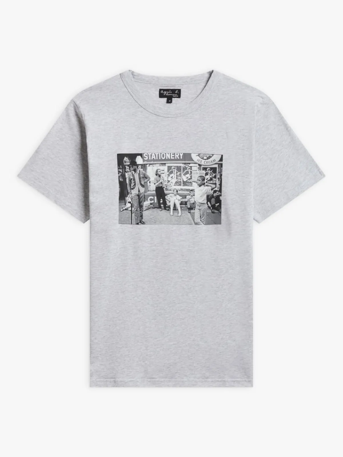 Grey Cotton Jersey Brando T-shirt With Artist Alain Dister<agnès b. New