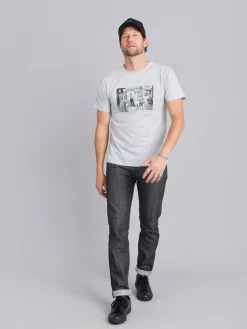 Grey Cotton Jersey Brando T-shirt With Artist Alain Dister<agnès b. New