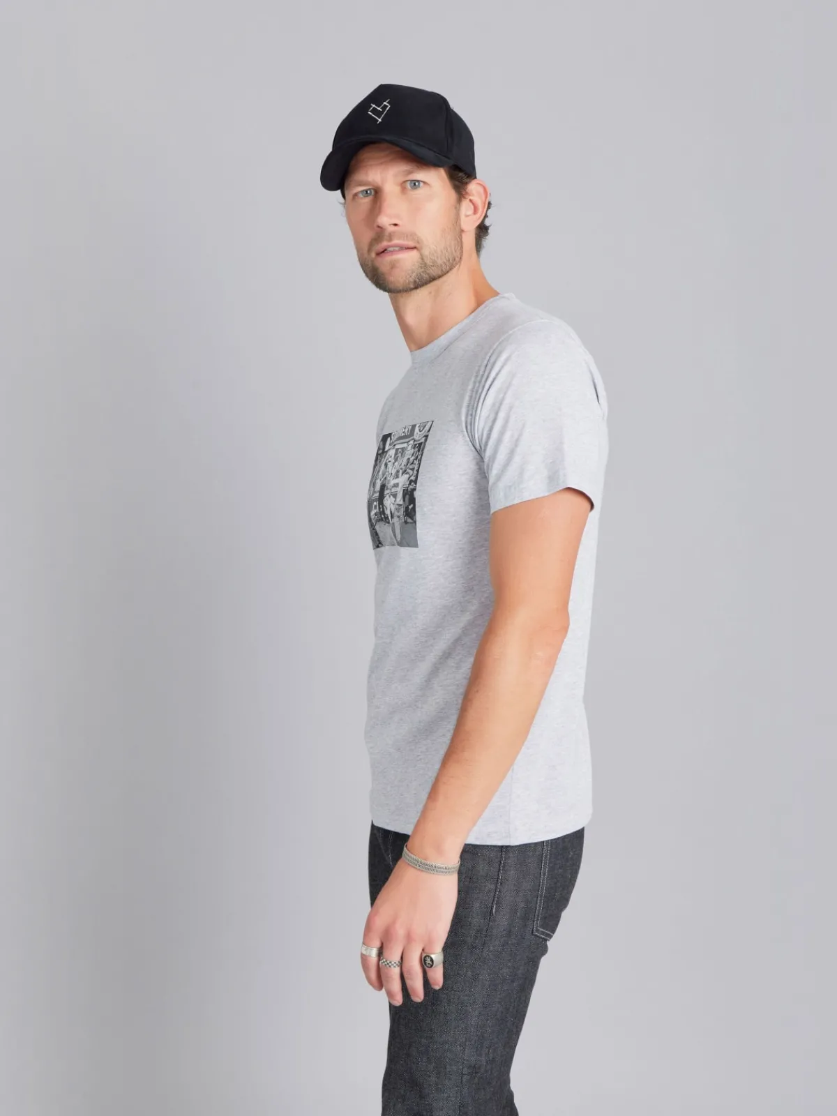 Grey Cotton Jersey Brando T-shirt With Artist Alain Dister<agnès b. New