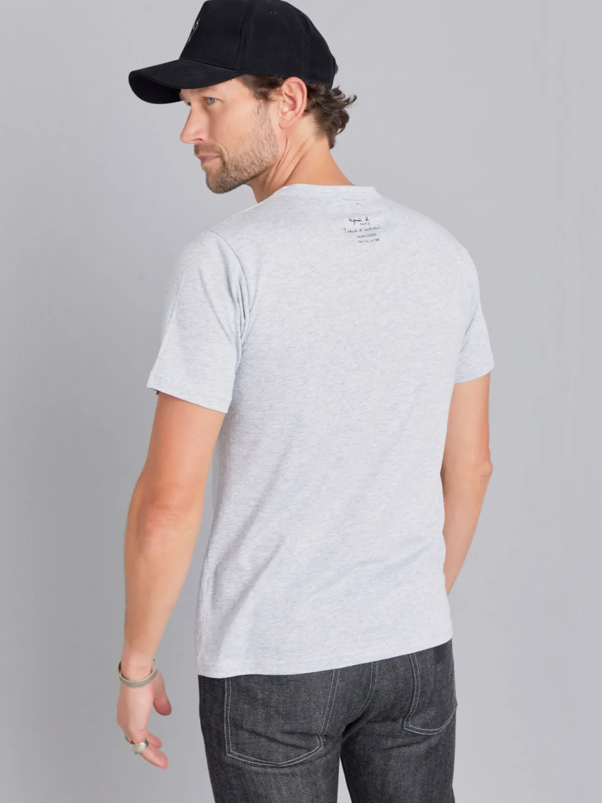 Grey Cotton Jersey Brando T-shirt With Artist Alain Dister<agnès b. New