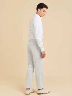 Grey Cotton Vertical Striped Jamming Pants<agnès b. Hot