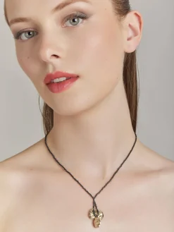Grey Glass Bead Ombeline Necklace<agnès b. Store