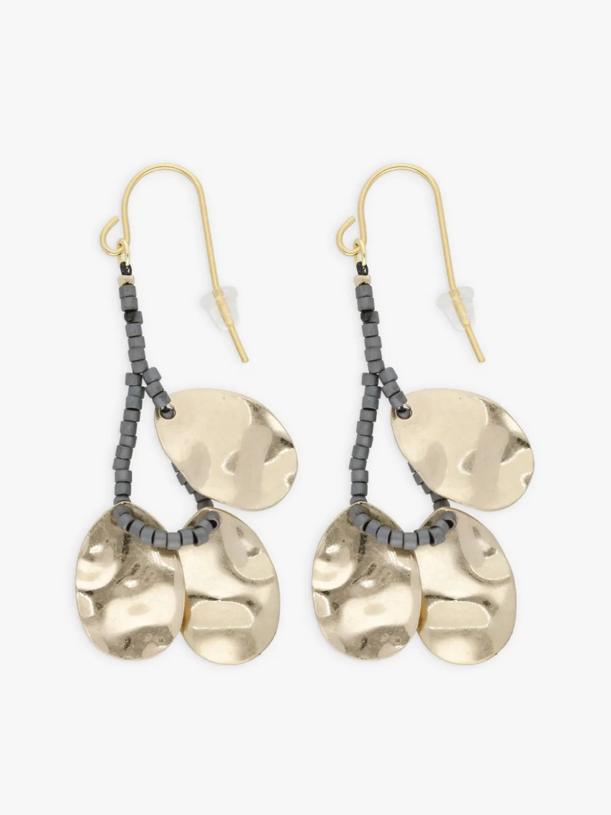 Grey Glass Bead Ombeline Earrings<agnès b. Discount