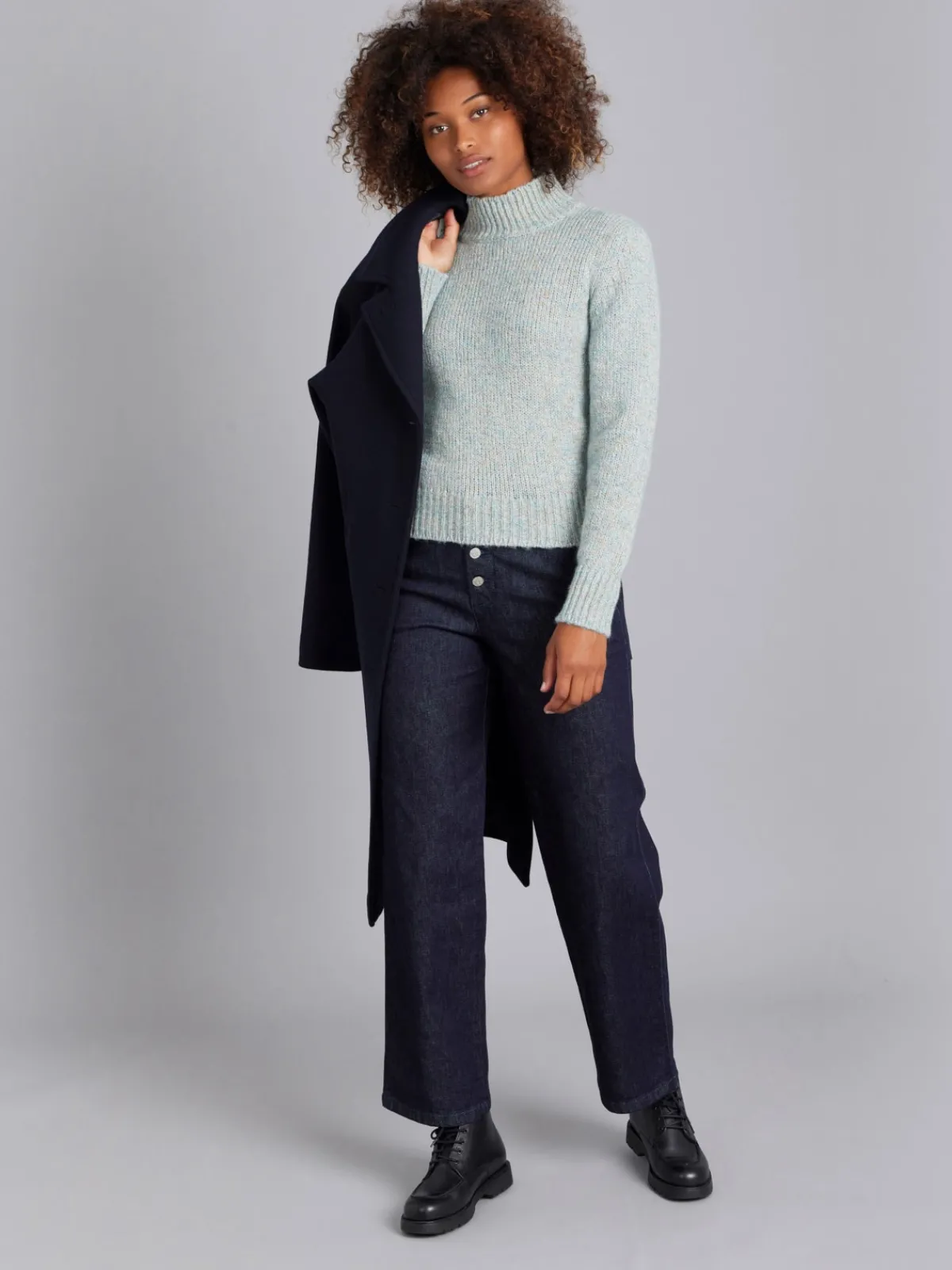 Grey High Neck Glittery Rêve Sweater<agnès b. Best Sale