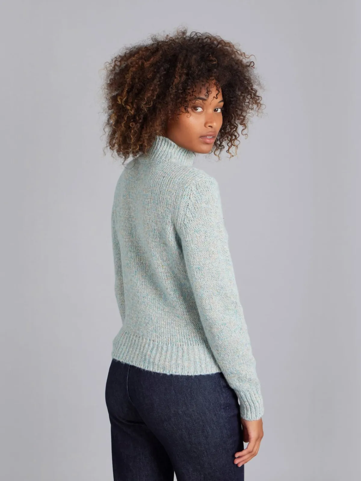 Grey High Neck Glittery Rêve Sweater<agnès b. Best Sale