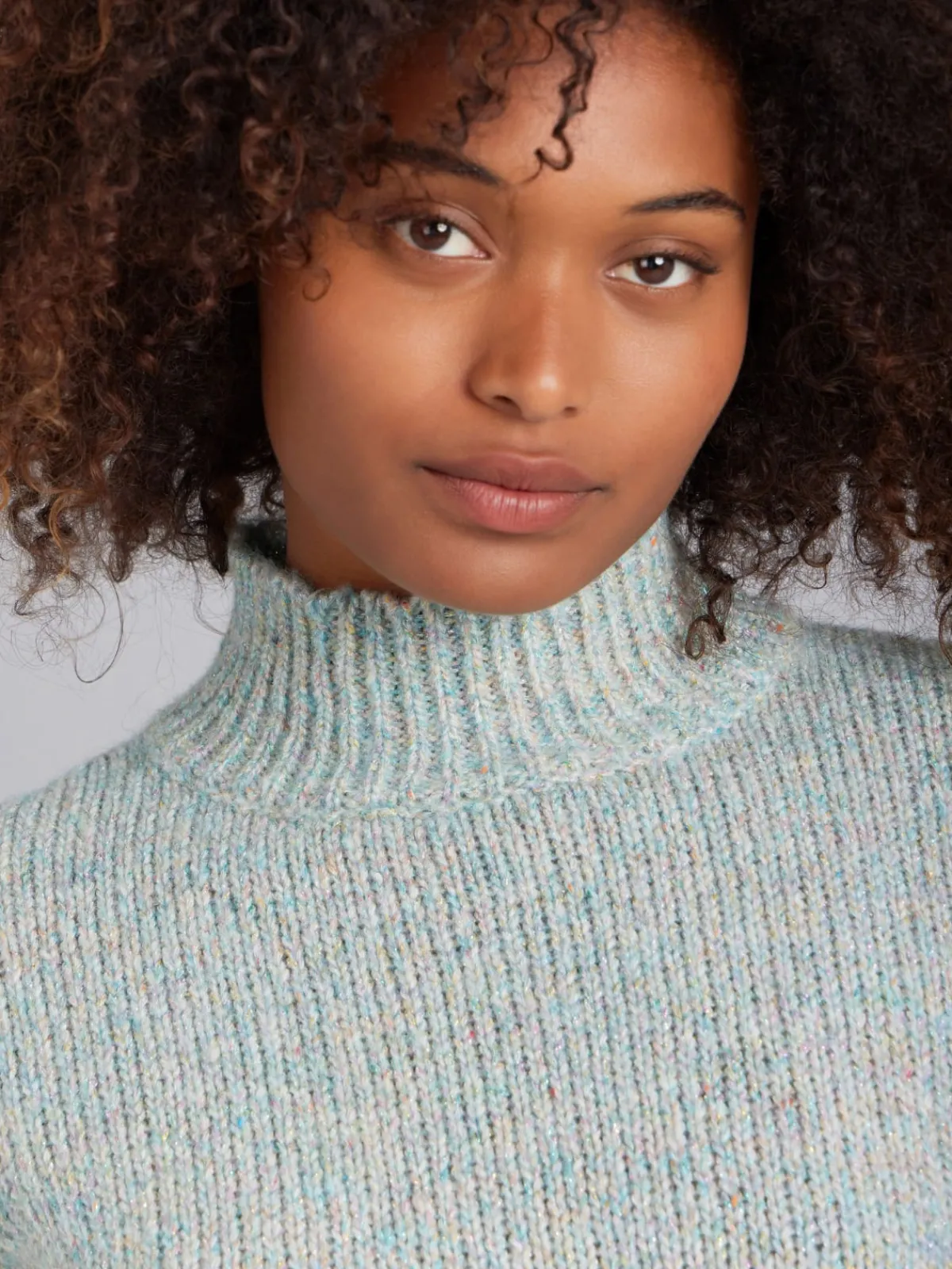 Grey High Neck Glittery Rêve Sweater<agnès b. Best Sale