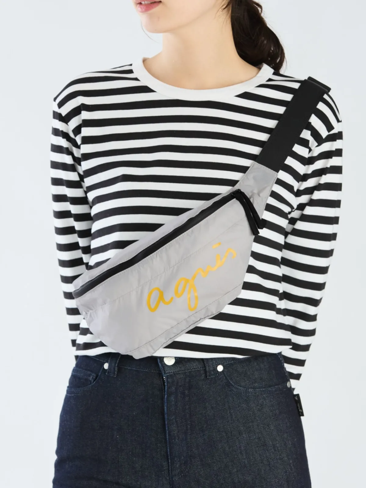 Grey Nylon Bum Bag<agnès b. Best