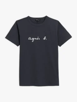Grey Short Sleeve "" Brando T-shirt<agnès b. New