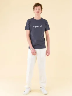 Grey Short Sleeve "" Brando T-shirt<agnès b. New